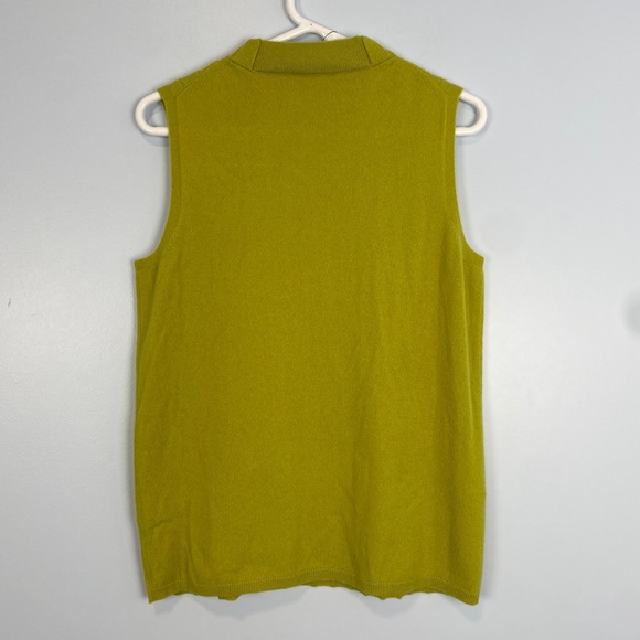 Lafayette 148 NY 100% Cashmere Sleeveless Vest Sweater Large L Preppy Layering - Picture 6 of 7